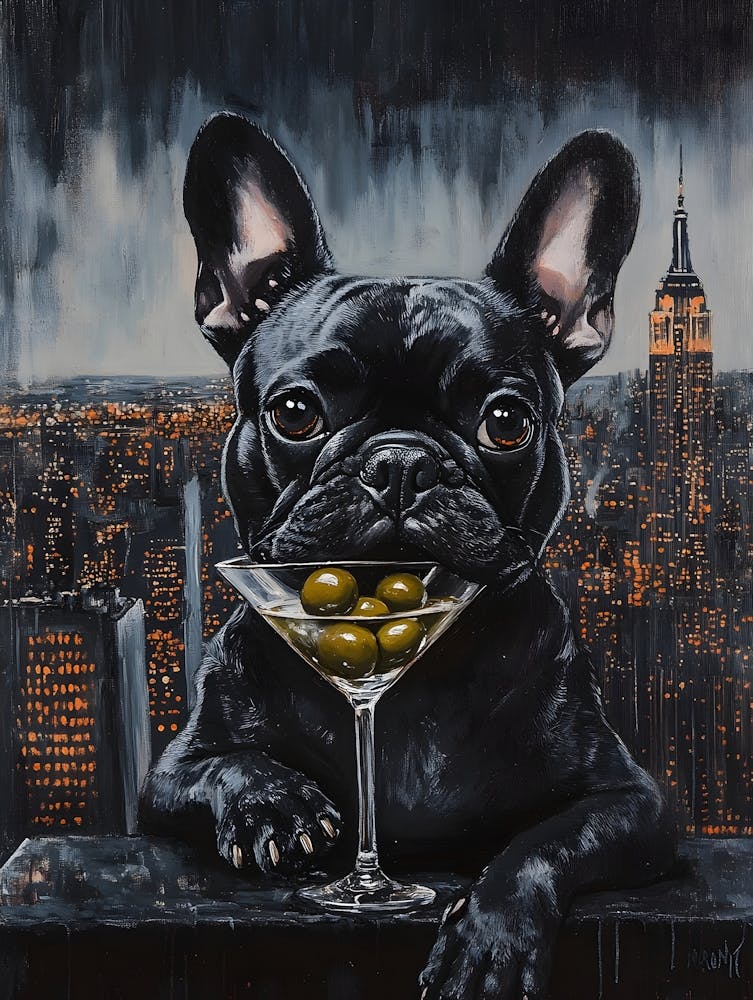 Whimsical Frenchies At The Bar 41