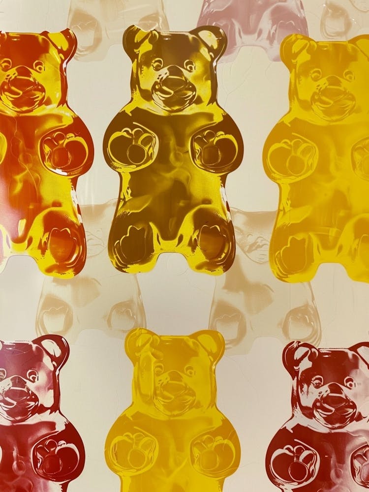 Retro Gummibärchen Süßigkeiten Muster 1