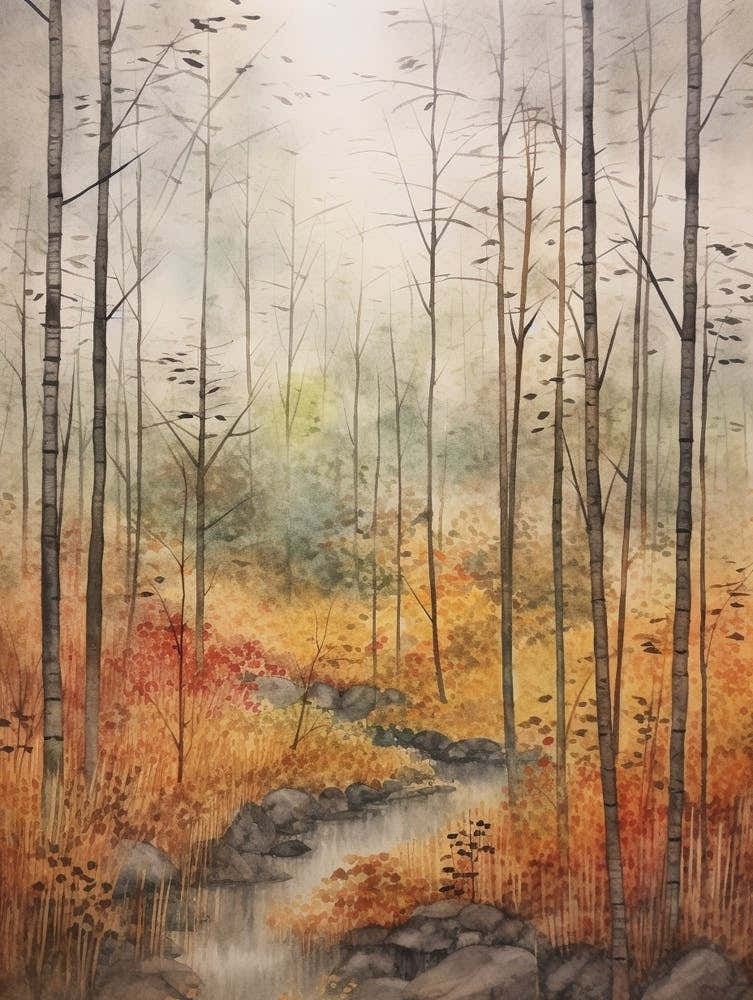 Autumn Forest Landscape Sagano Bamboo Forest Japan 1