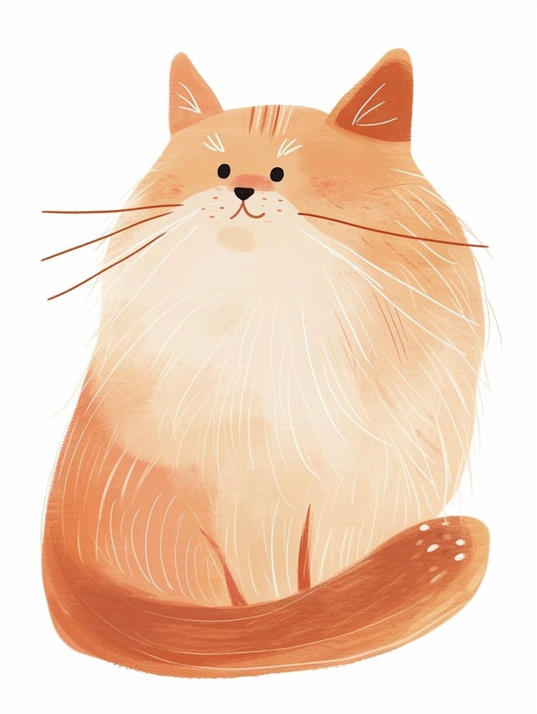 Chat Persan Illustration Clipart 3