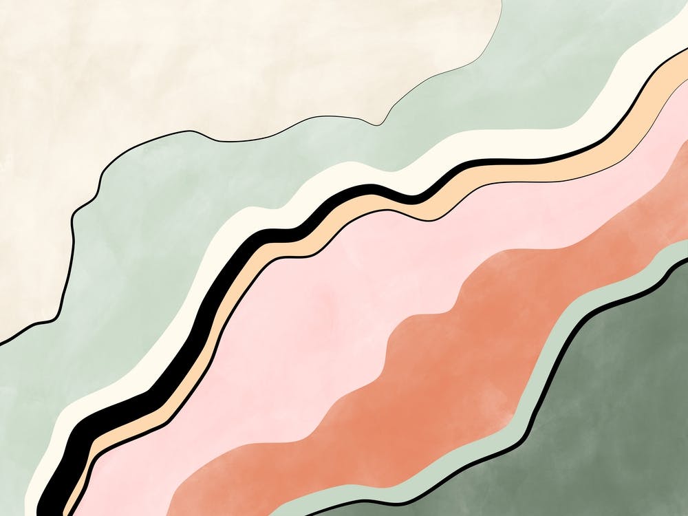 Abstract Pastel Painting