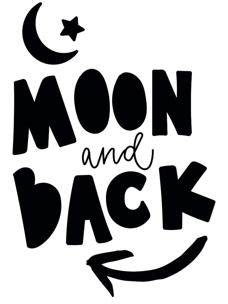 Moon And Back Bold Black
