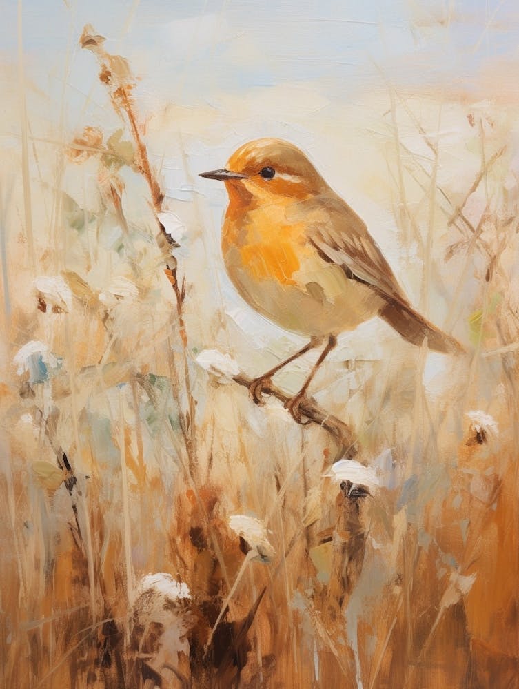 Bird Painting Robin 1