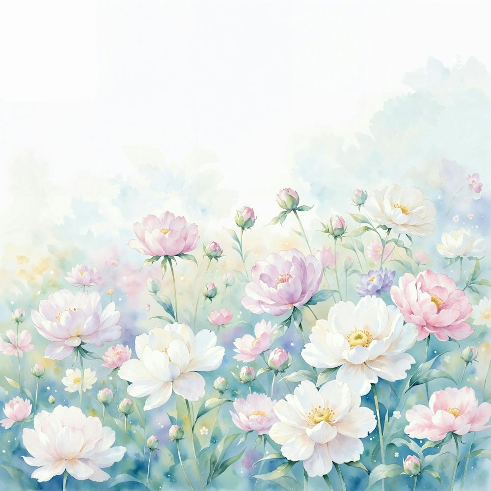 Watercolor Peonies