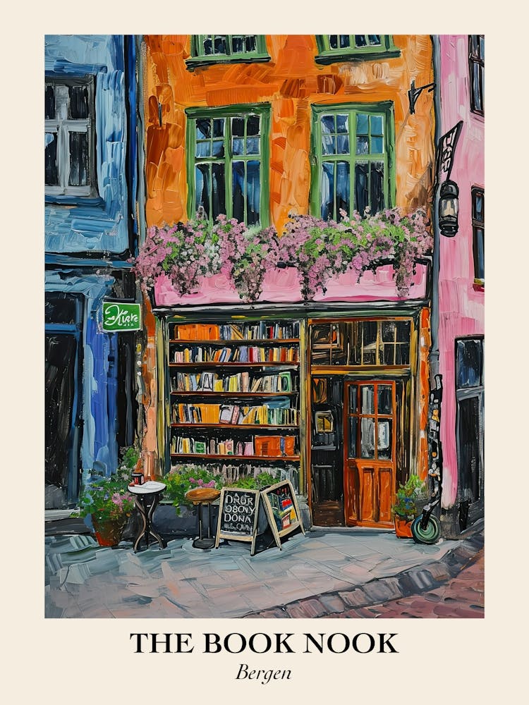 Bergen Book Nook Bookshop 1 Poster