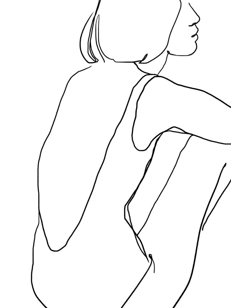 Monochrome Female Silhouette