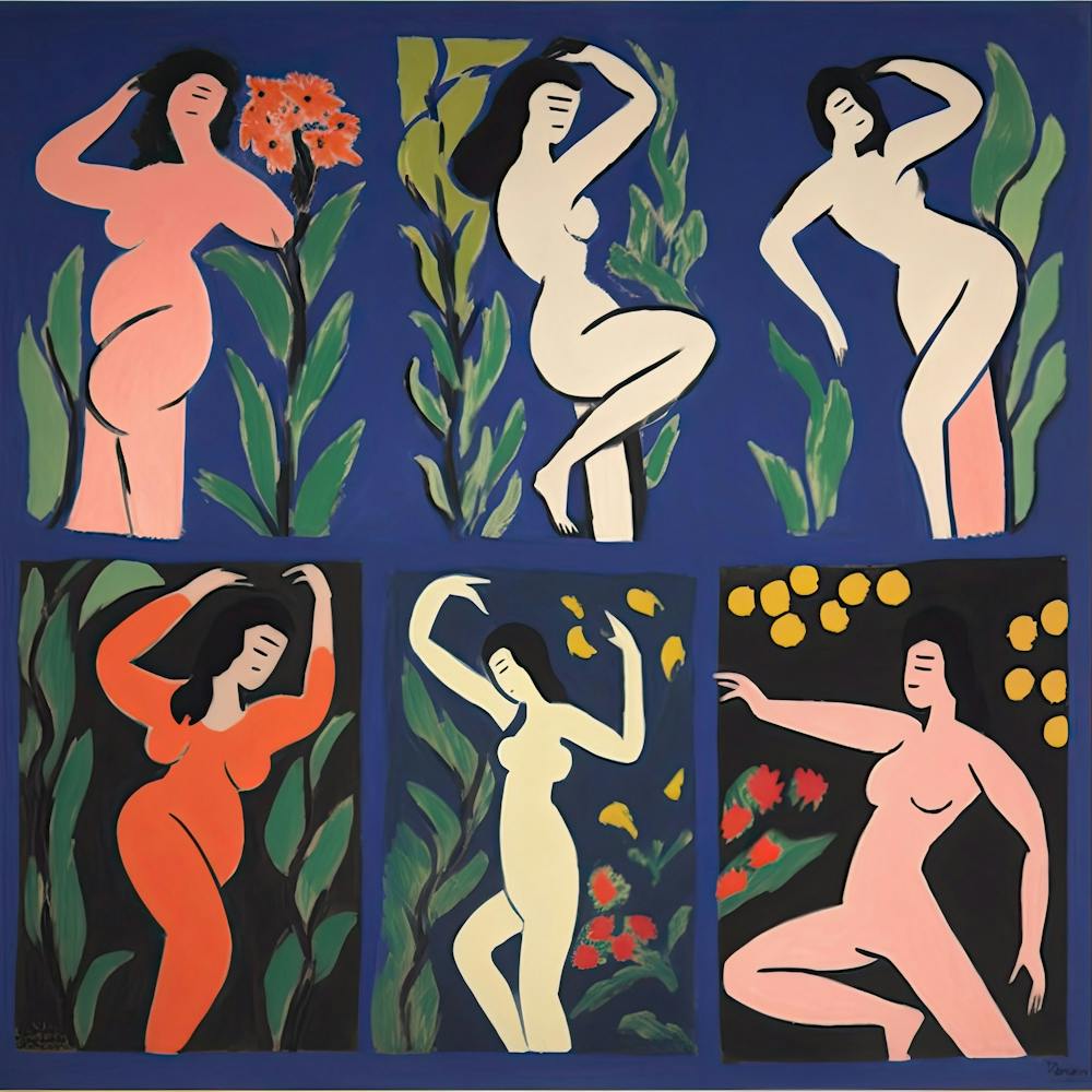 Tanzende Frauen, Formstudie, Die Matisse Inspirierte Kunstsammlung 0