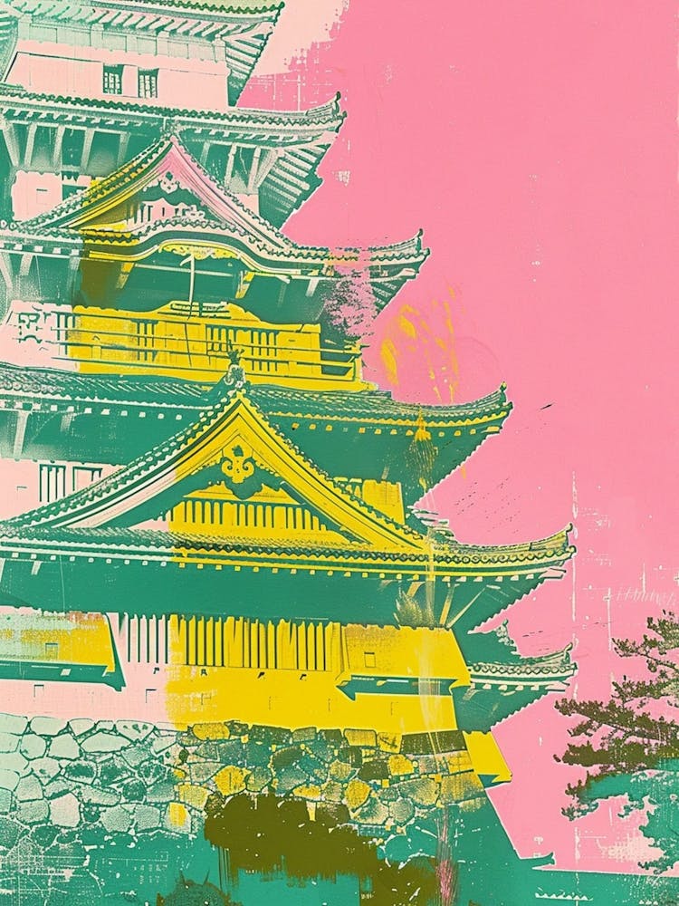 Himeji Japan Duotone Silkscreen 4