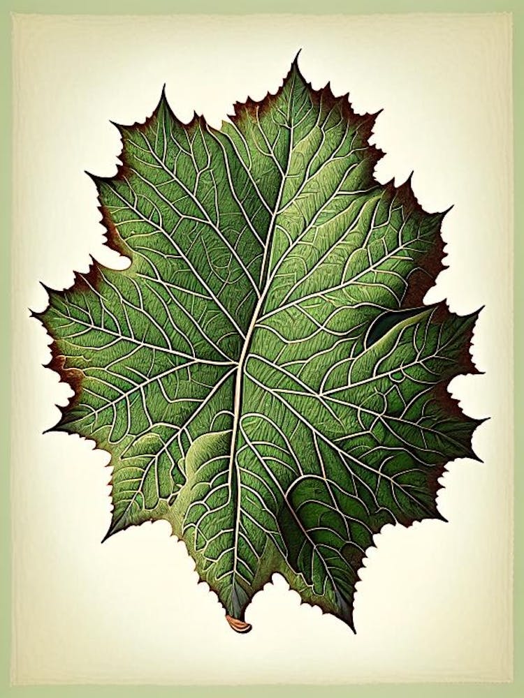 Sycamore Leaf Vintage Botanical 4