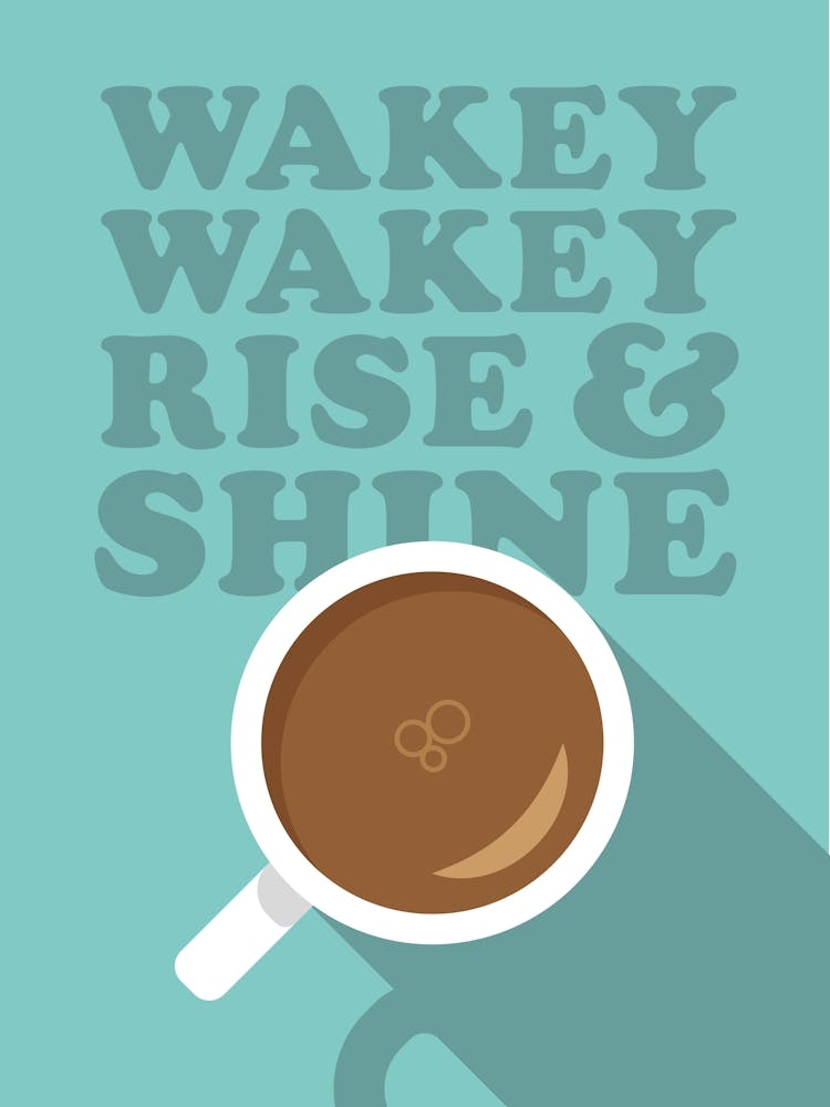 Wakey Wakey Tee Blau
