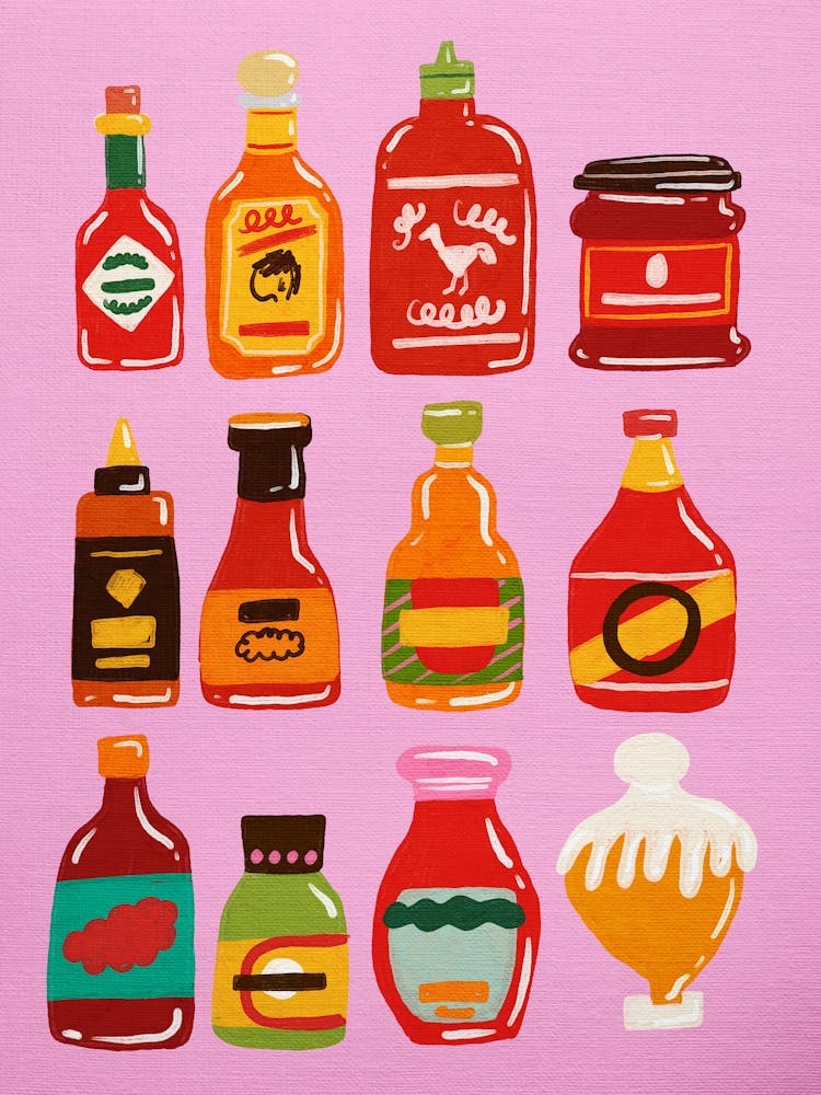 Colorful Hot Sauce