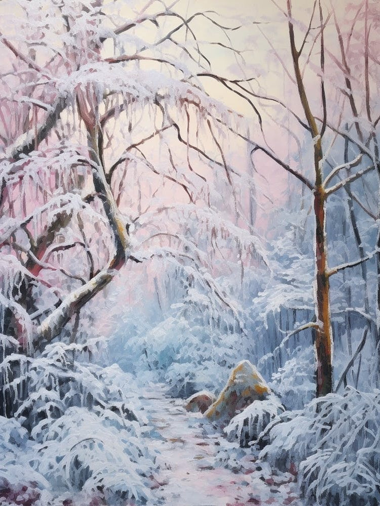 Dreamy Winter Painting Muir Woods National Park United States 2