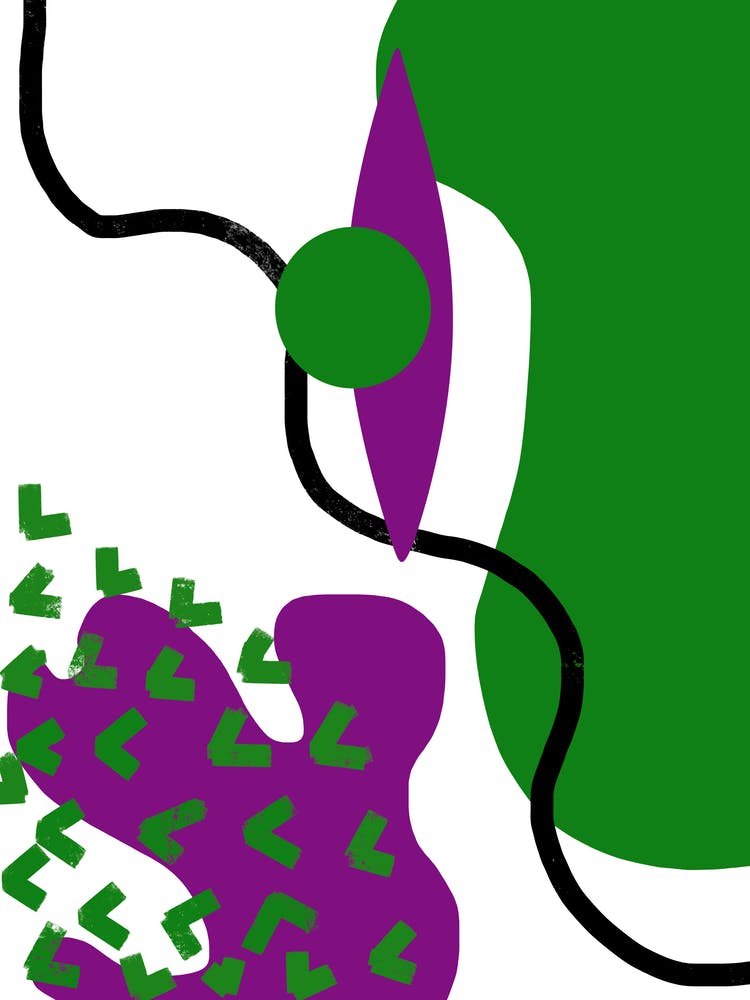 Purple And Green Vivid Eye