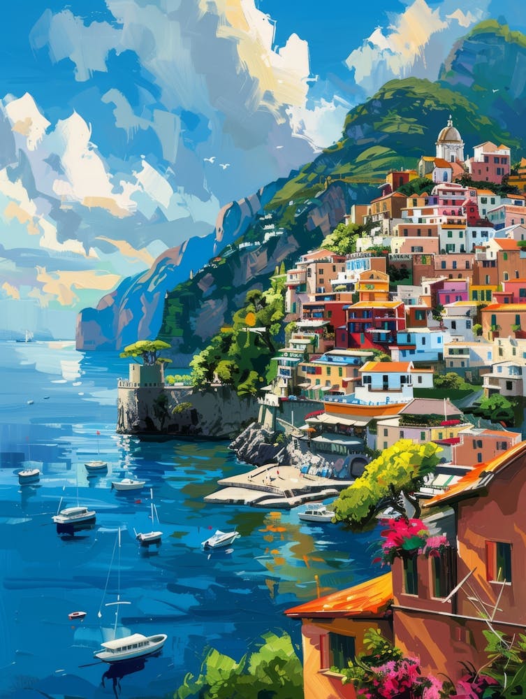 Generate Beautiful Vibrant And Modern Wall Art On Different Themes, Travel, Italy 17