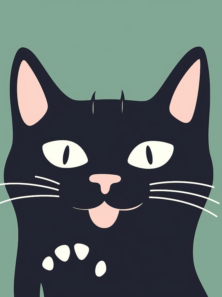 Peekaboo Cat Illustration 2