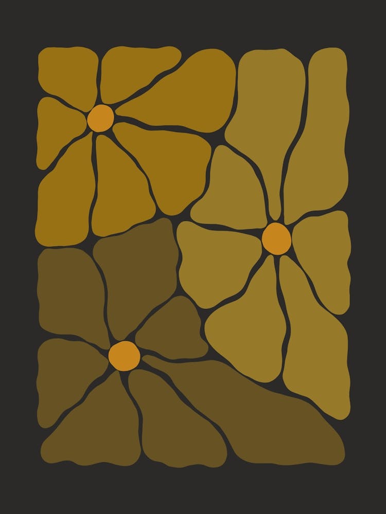 Moody Autumn Flower Trio 1