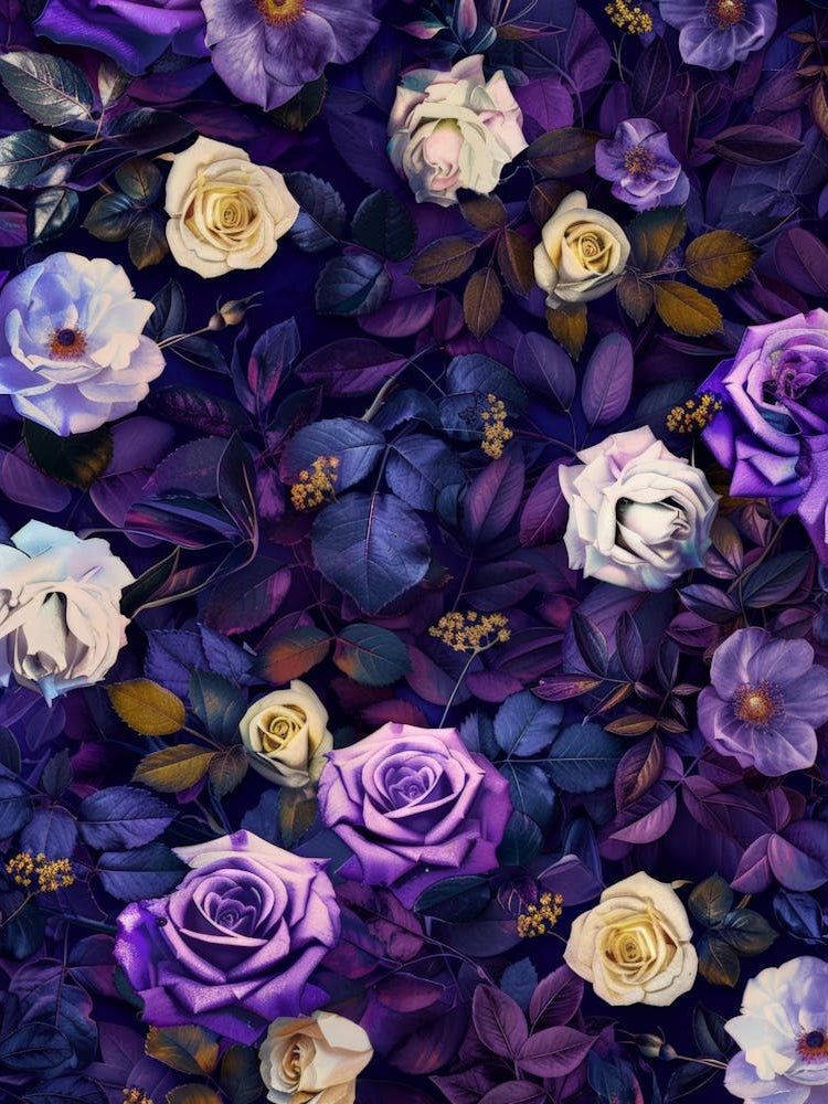 Purple Roses Wallpaper
