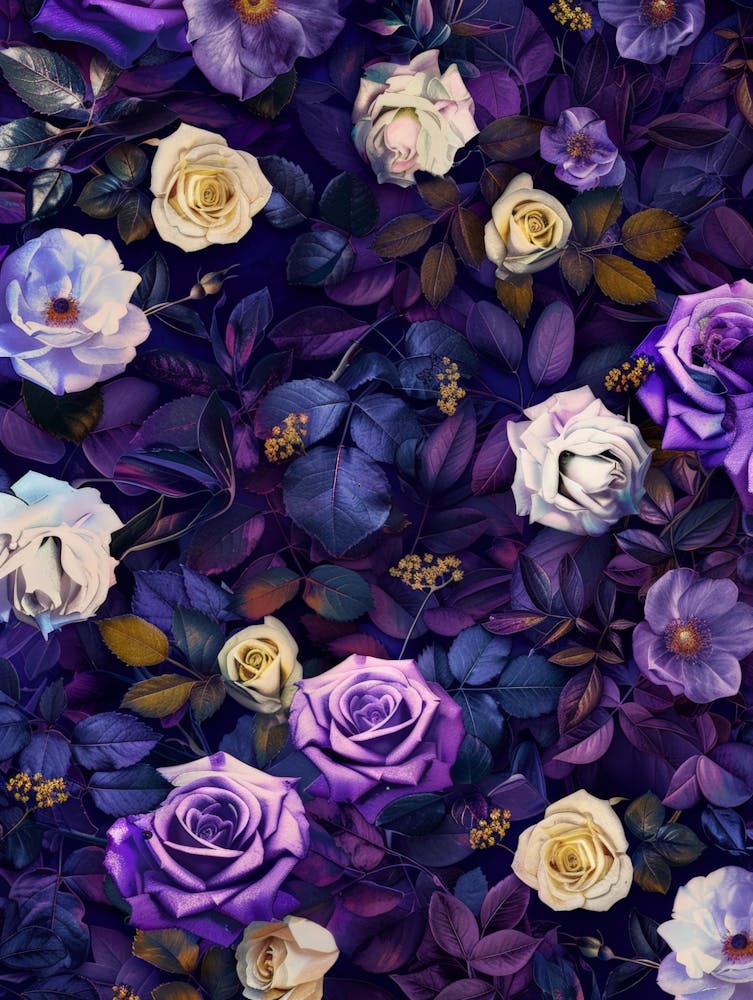 Purple Roses Wallpaper
