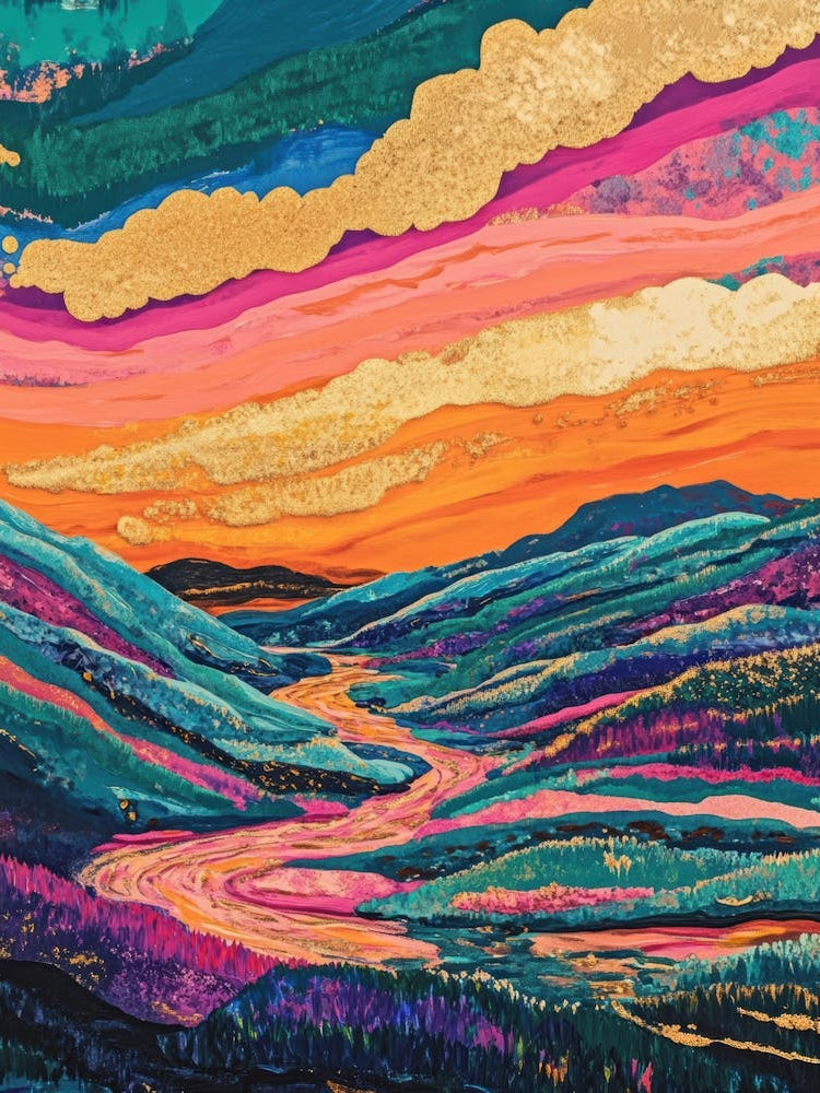 Sunset Over The Valley