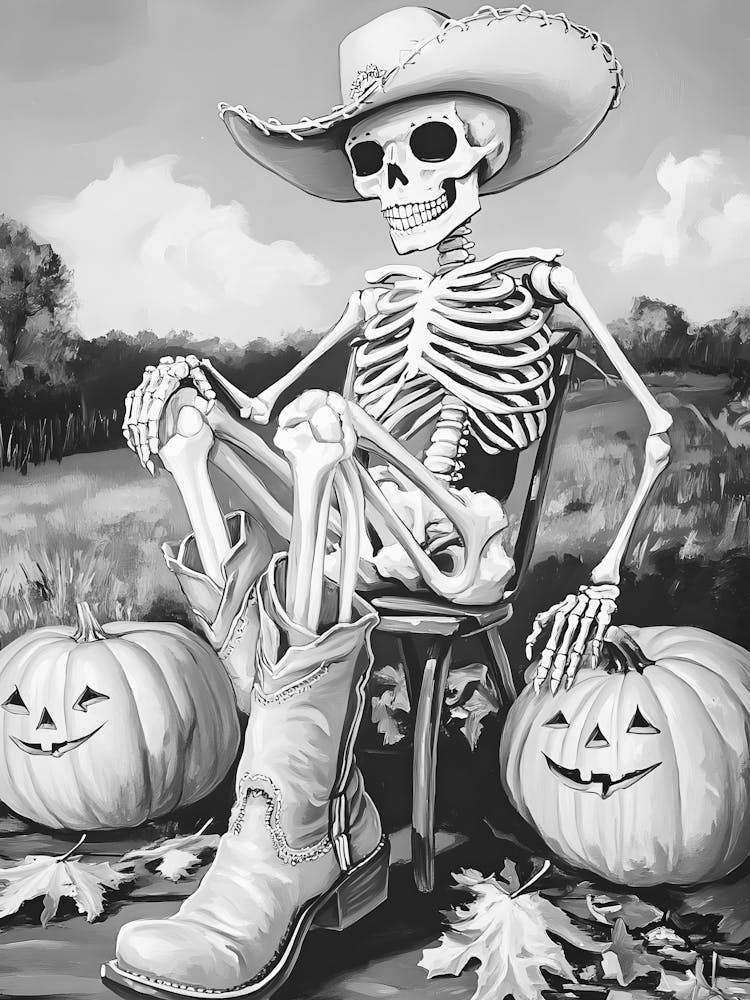 Squelette Cowboy 1