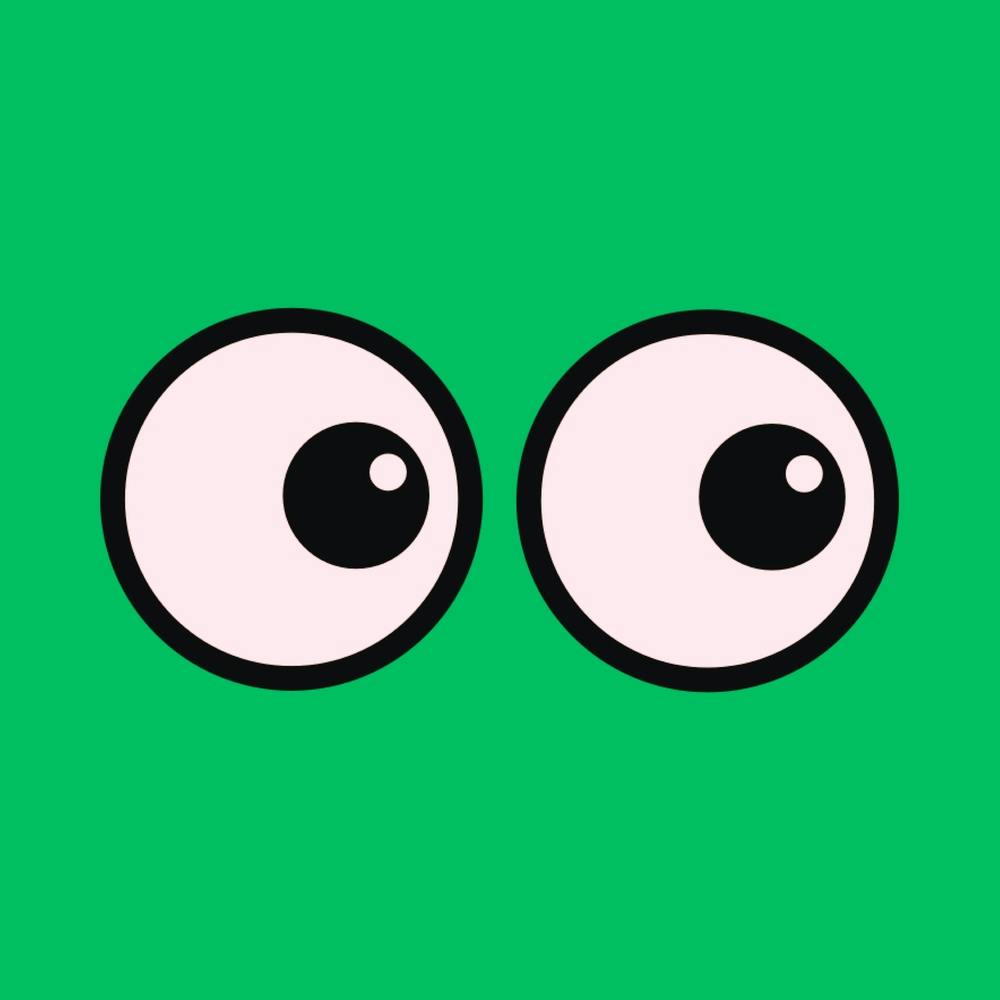 Yeux Vert Amusant 'Je Te Vois'
