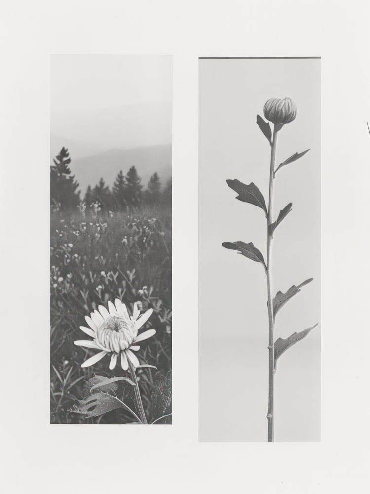 Chrysanthemum Flower Photo Collage 3