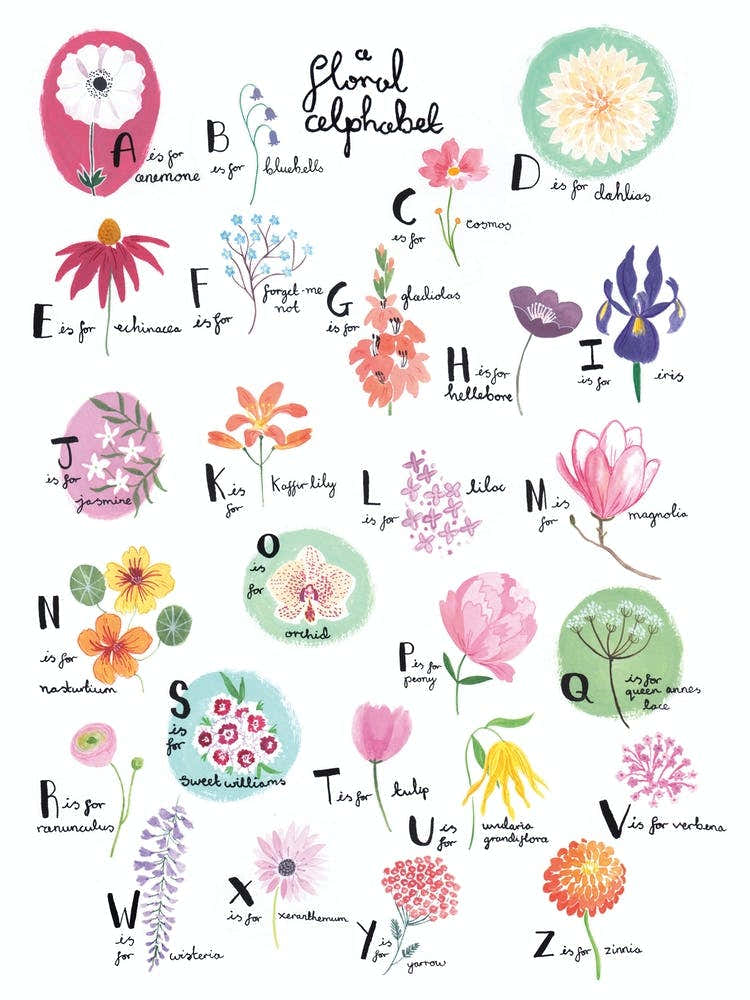 Floral Alphabet 1
