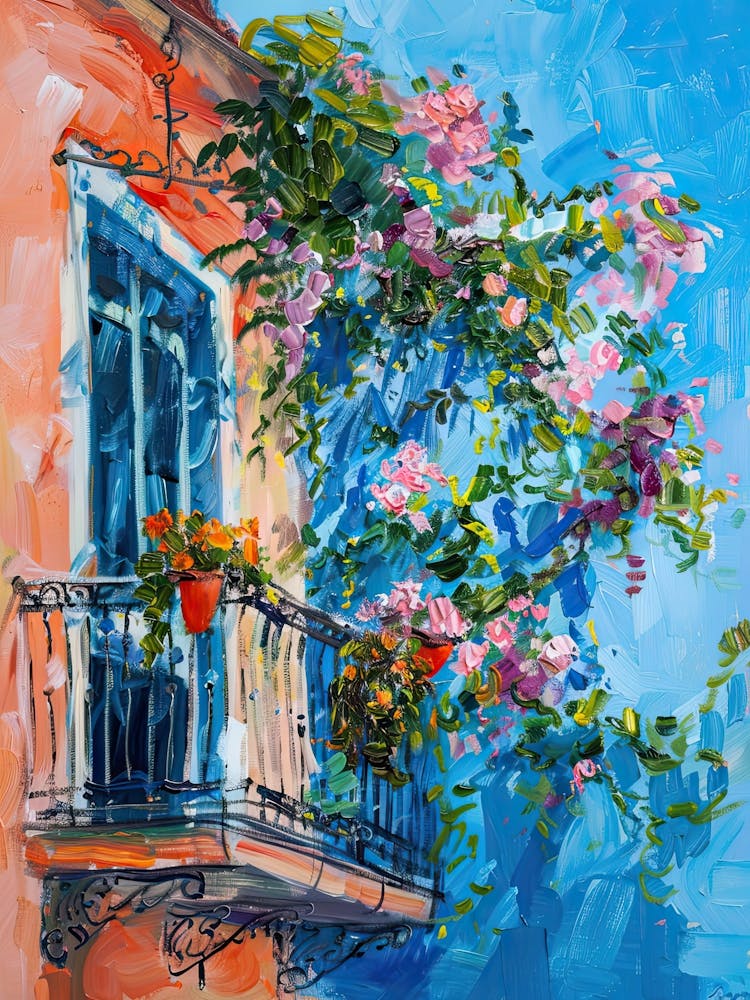 Balcony Painting In Barcelona 2