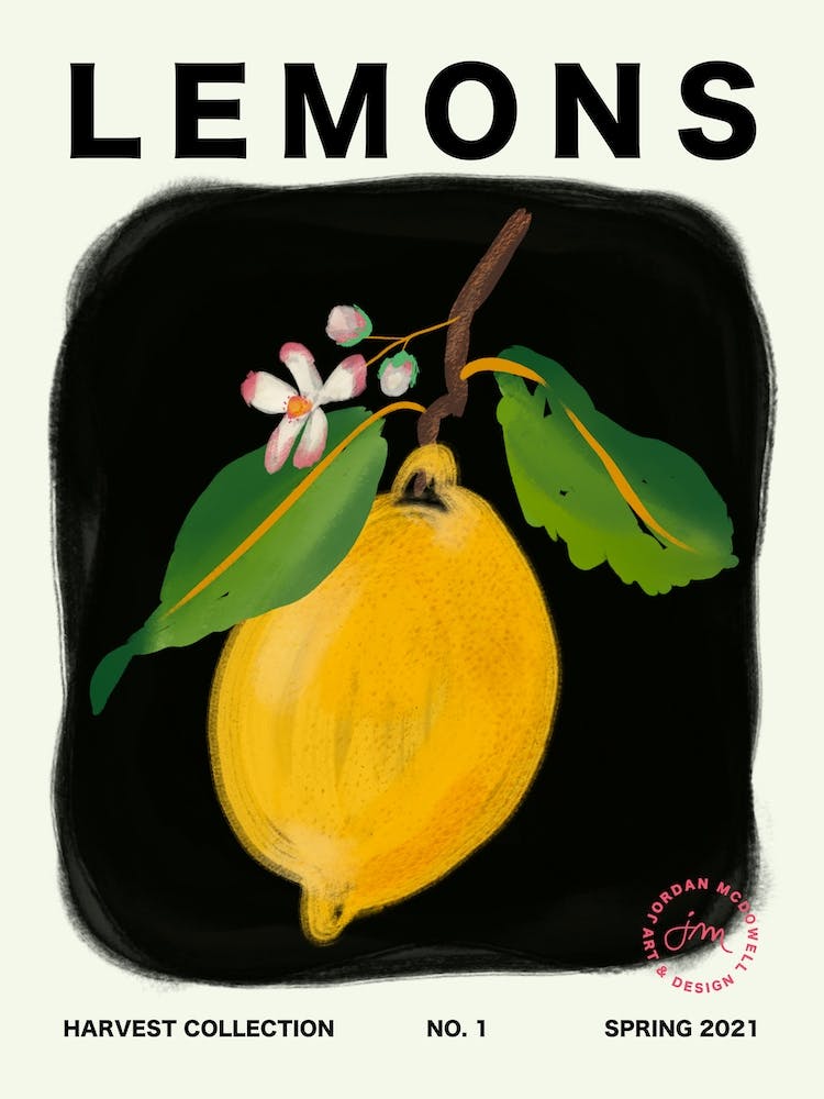 Lemons Fruit Kitchen Typography