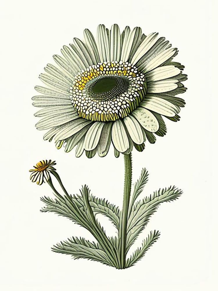 Oxeye Daisy Wildflower Vintage Botanical