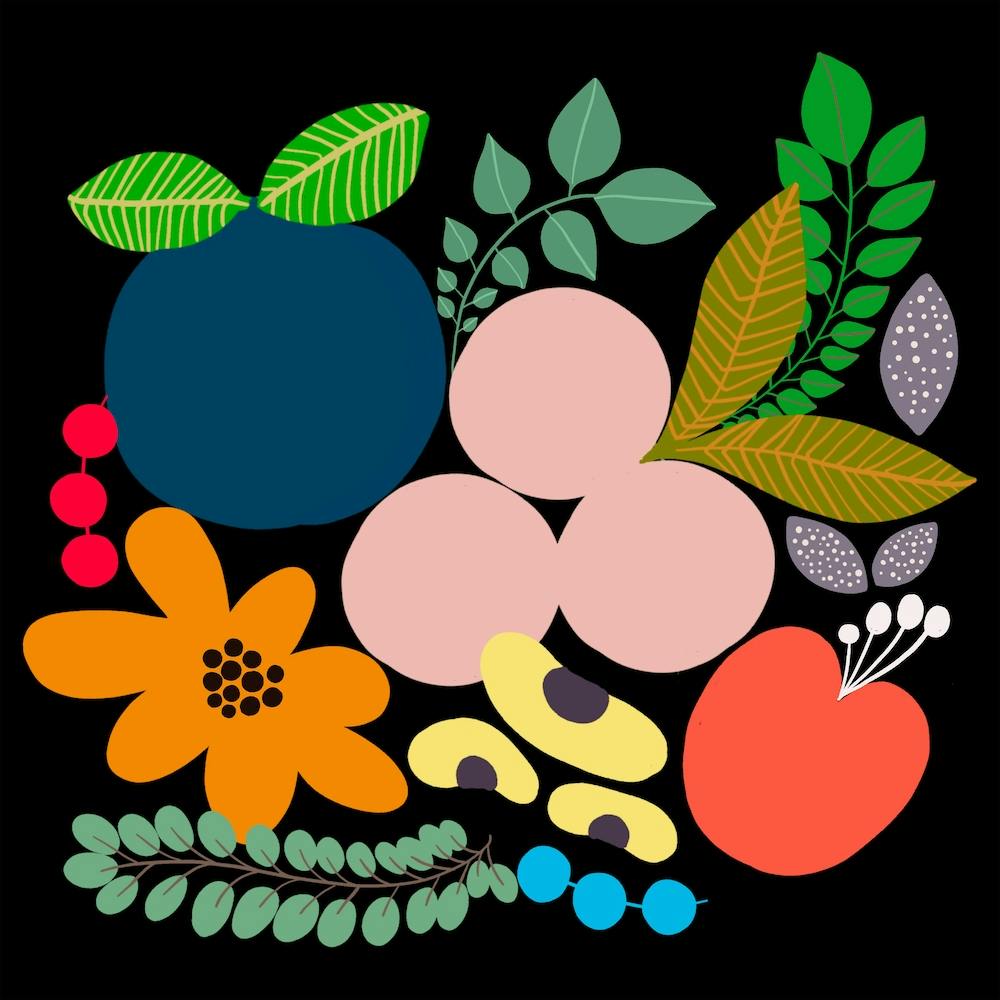 Fruit Print Square