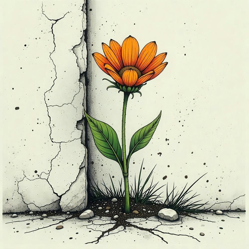 Flower In The Wall