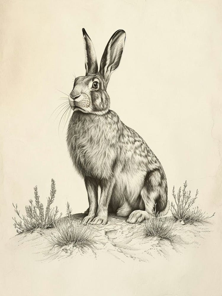 Lionhead Rabbit Drawing 2
