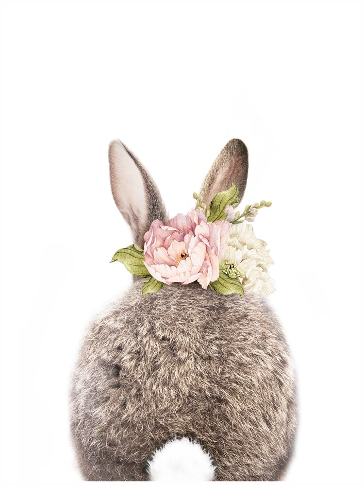 Peekaboo Floral Bunny Tail