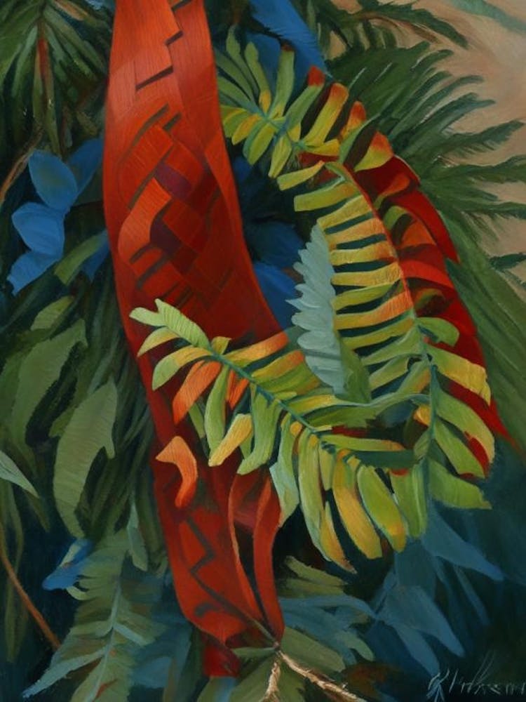 Ribbon Fern Cézanne Style