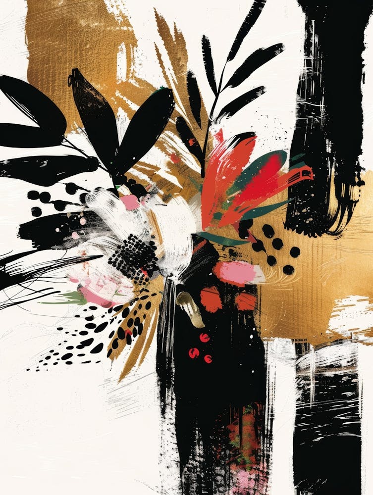 Abstract Floral Canvas Print 1