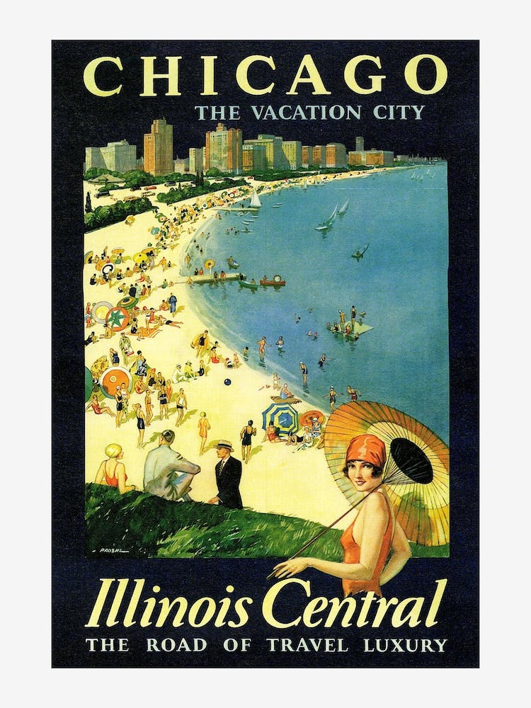 Chicago Illinois Central Poster
