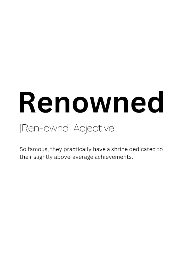 Renowned Definition Meaning 1