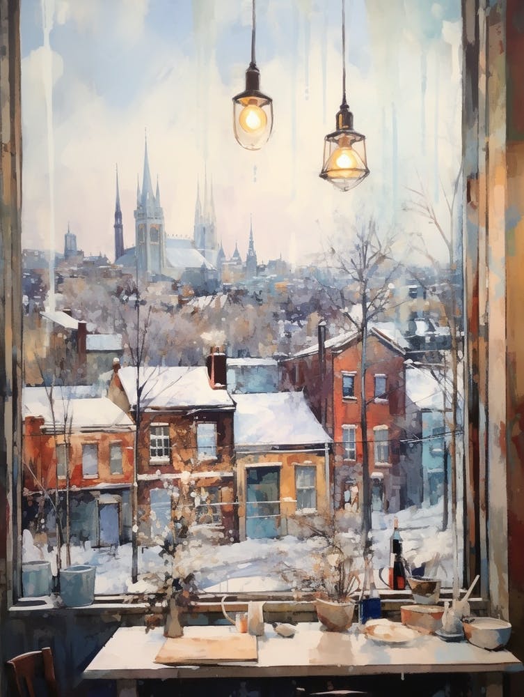Winter Cityscape Toronto Canada 1