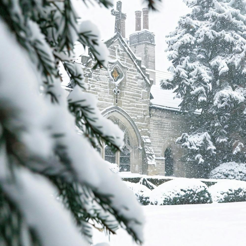 Kirche im Schnee 1
