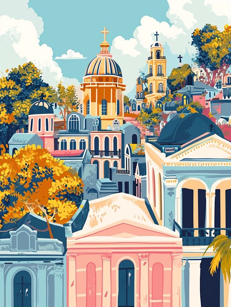 St Louis Cemetery No 1 Storybook Illustration 1