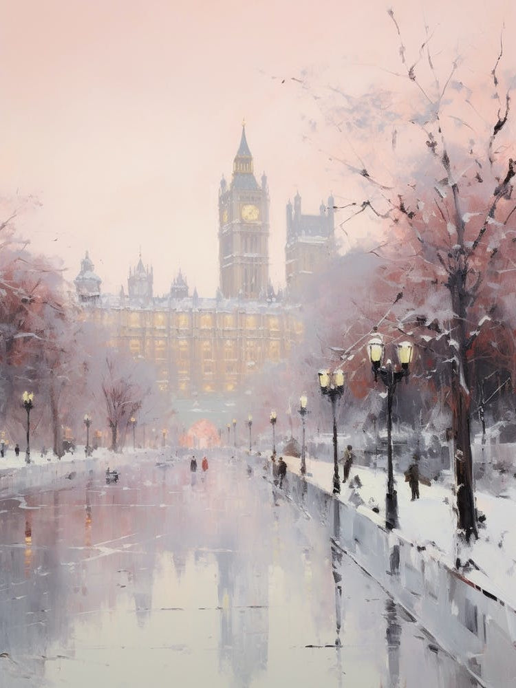 Dreamy Winter Painting London United Kingdom 3