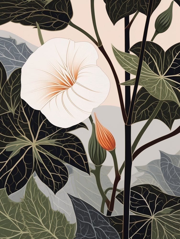 Flower Illustration Moonflower 3