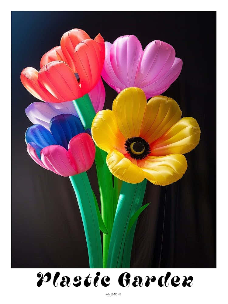 Bright Inflatable Flowers Poster Anemone 1