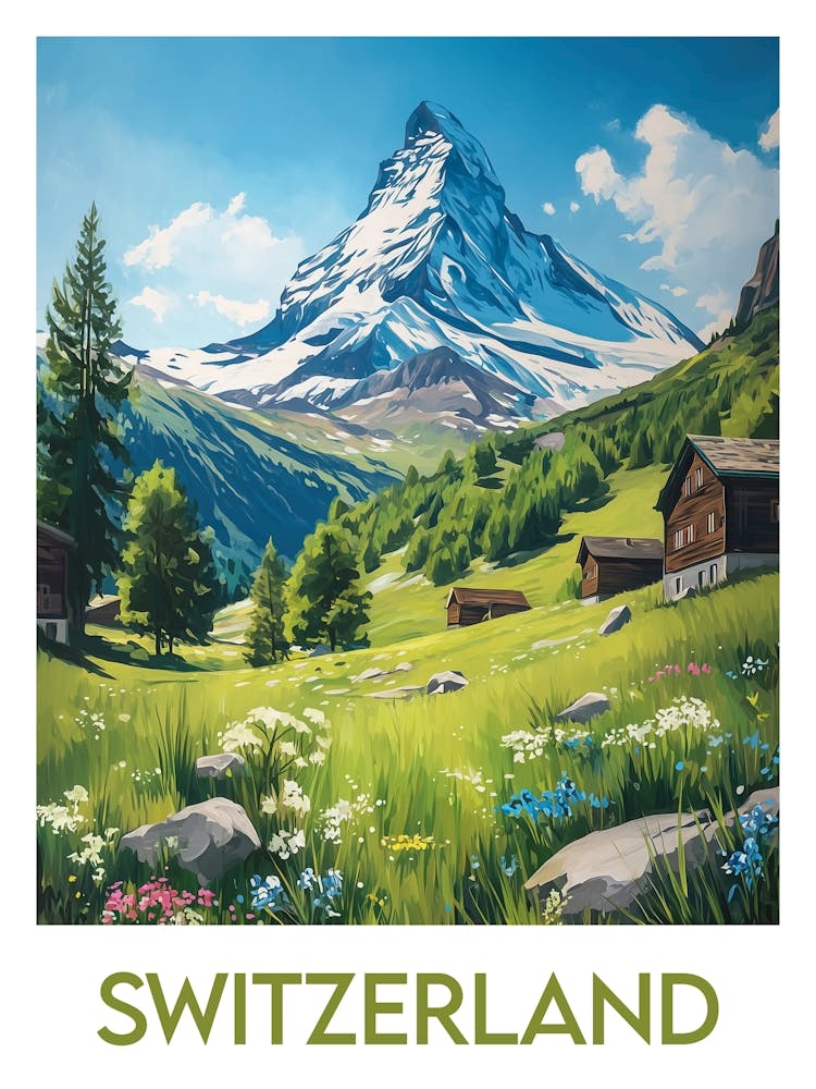 Affiche de voyage Switzerland 1
