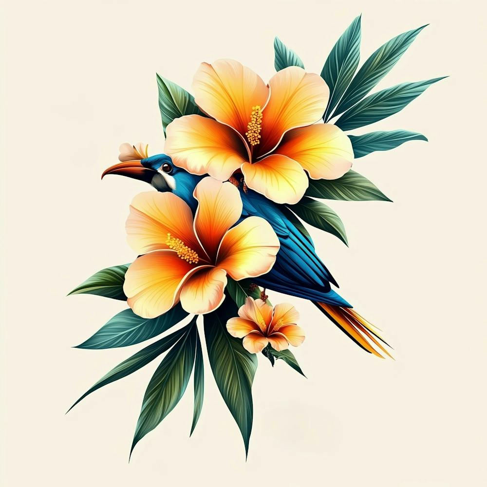 Hibiscus Flower Art 1