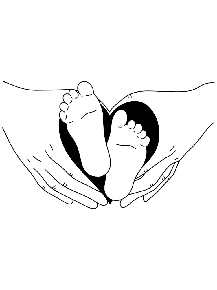 Heart With Baby Feet