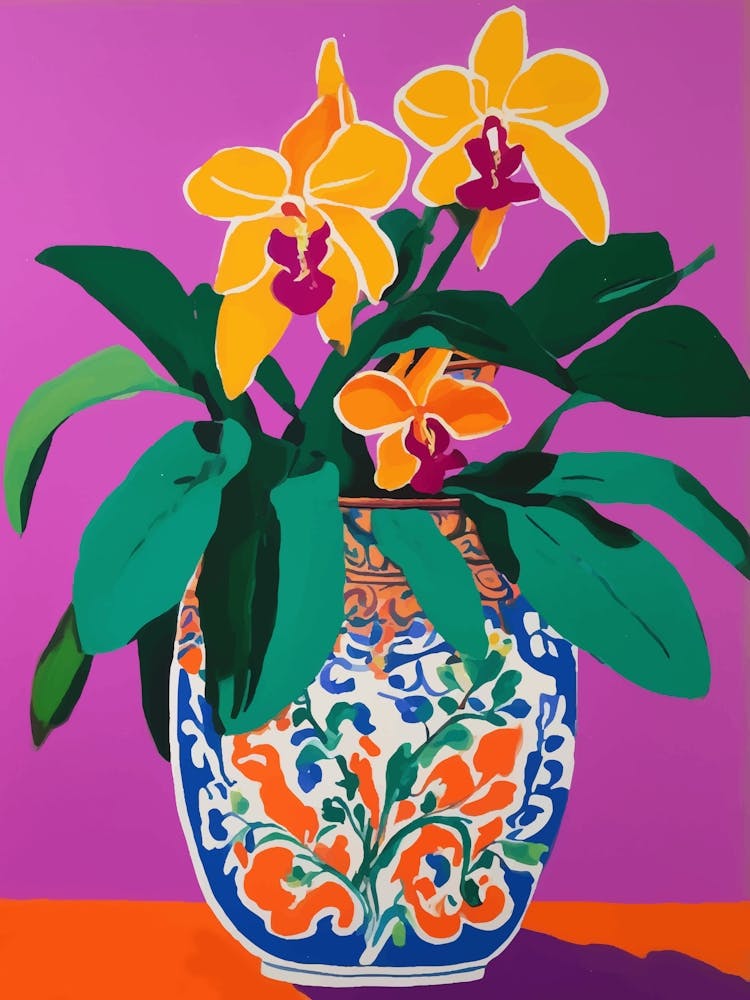 Vibrant pottery flowers