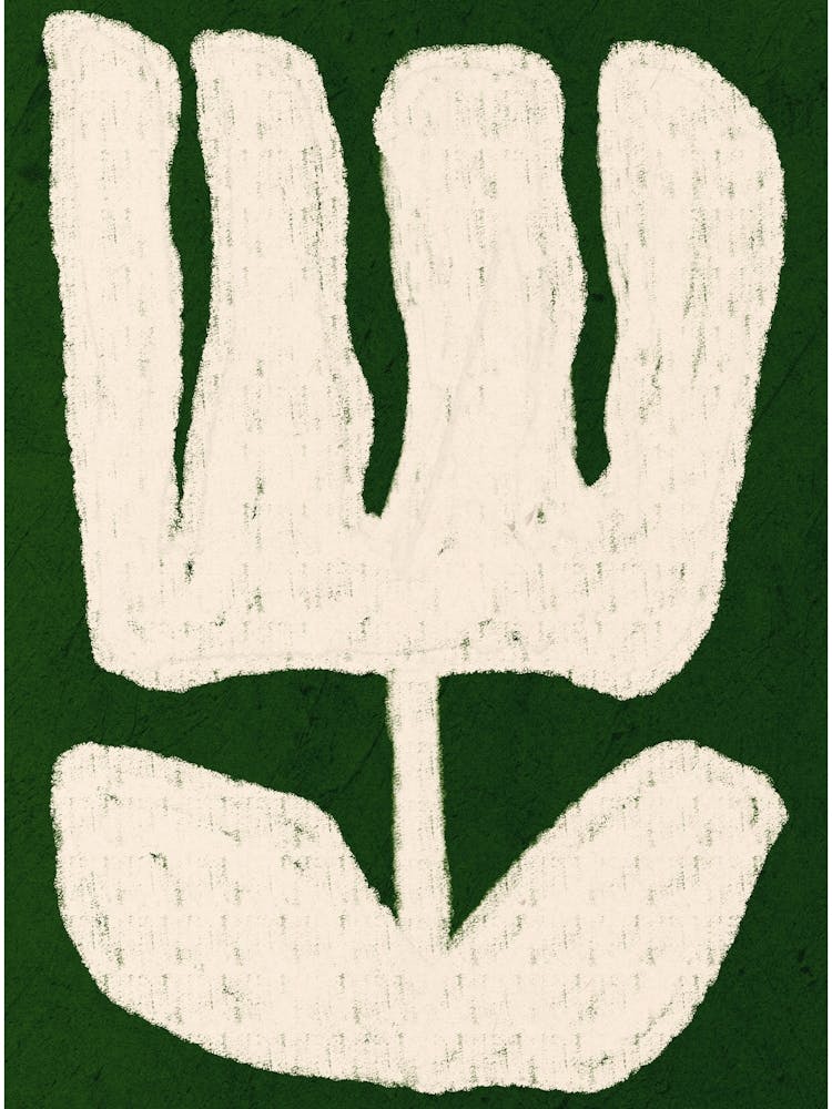 Abstract Flower Green