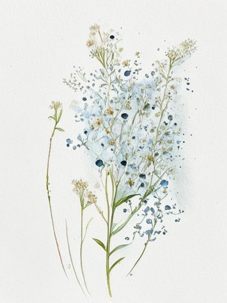 Baby's Breath Wildflower Watercolour 2